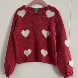 United Colors of Benetton Heart Pattern Sweater